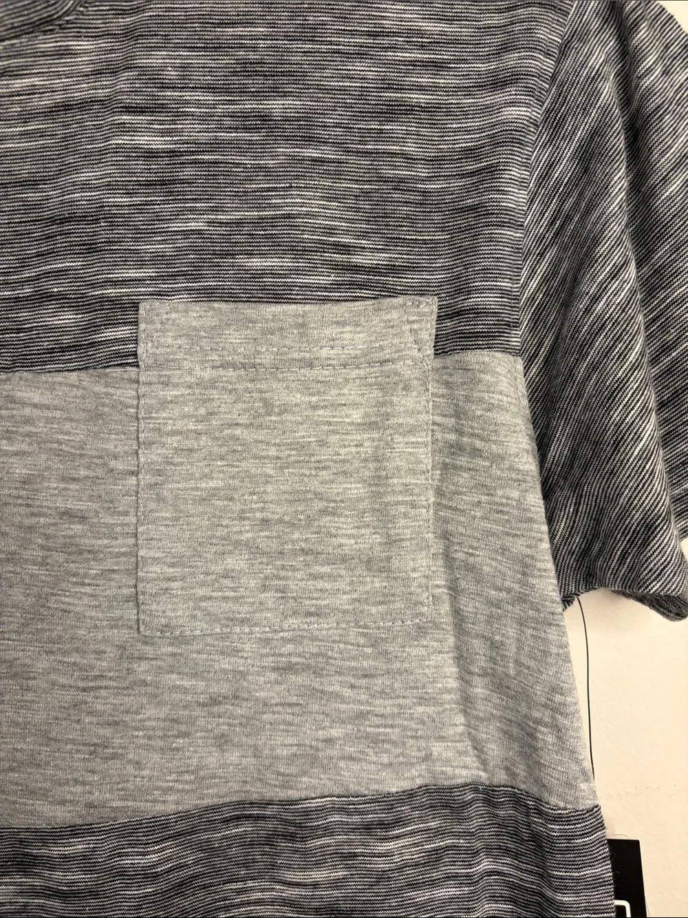 Galaxy By Harvic Boys Short Sleeve Henley Tee - Gray Heather NWT Size 14/16 #28